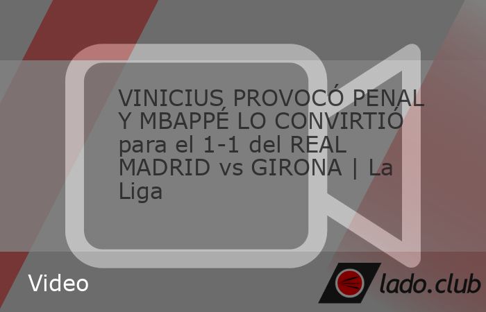 Vinícius fue derribado en el área tras un pisotón y el árbitro señaló penal. Kylian Mbappé lo convirtió para el 1-1 del Real Madrid ante Girona. #realmadrid #girona #laliga | ESPN Deportes