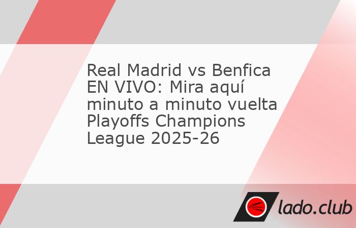 Real Madrid y Benfica protagonizan uno de los partidos más esperados de la jornada en la vuelta de los playoffs de la Champions League.El conjunto merengue se impuso 1-0 en la ida con gol de Vinicius
