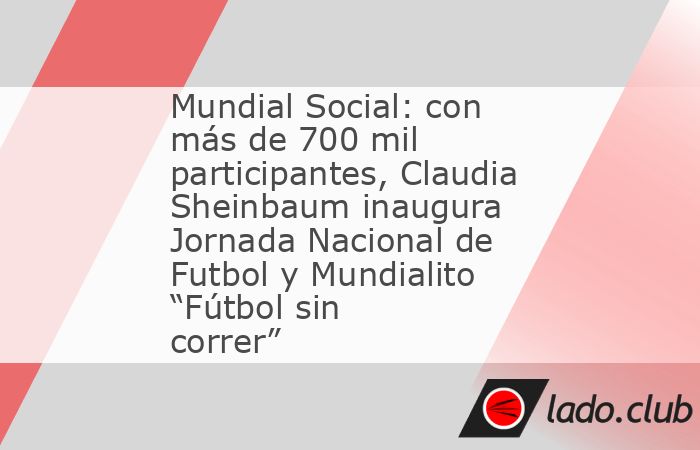 México.- Como parte del Mundial Social 2026, Claudia Sheinbaum inauguró, a través de enlaces, la Jornada Nacional de Futbol para las y los Jóvenes: Torneo de cascaritas y dominadas del Instituto M