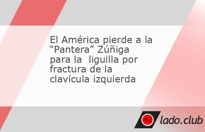 José Raúl "Pantera" Zúñiga, con apenas 470 minutos jugados con el América, se perderá la liguilla por una grave lesión en la clavícula izquierda