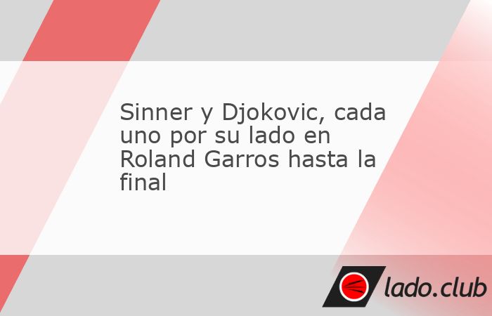Jannik Sinner (1º ATP) y Novak Djokovic (4º) no podrán enfrentarse hasta la final de Roland Garros (24 mayo-7 junio) después de que quedarán ubicados en diferentes lados del cuadro masculino en e