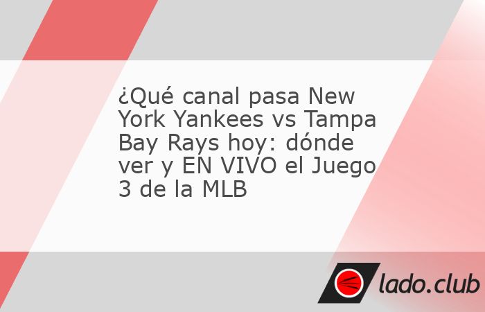 La vibrante serie divisional llega a su tercer y último compromiso cuando los New York Yankees vs Tampa Bay Rays se vean sobre el césped del Yankee Stadium. Este choque dominical definirá el destin