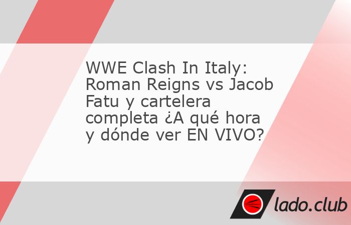 La WWE continúa su calendario internacional este 2026 con Clash in Italy, el primer Premium Live Event de la empresa celebrado en territorio italiano y que tendrá lugar este domingo 31 de mayo desde